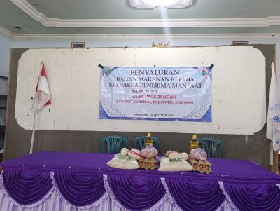 PENYALURAN BAHAN MAKANAN KEPADA KPM DESA PAGEDANGAN